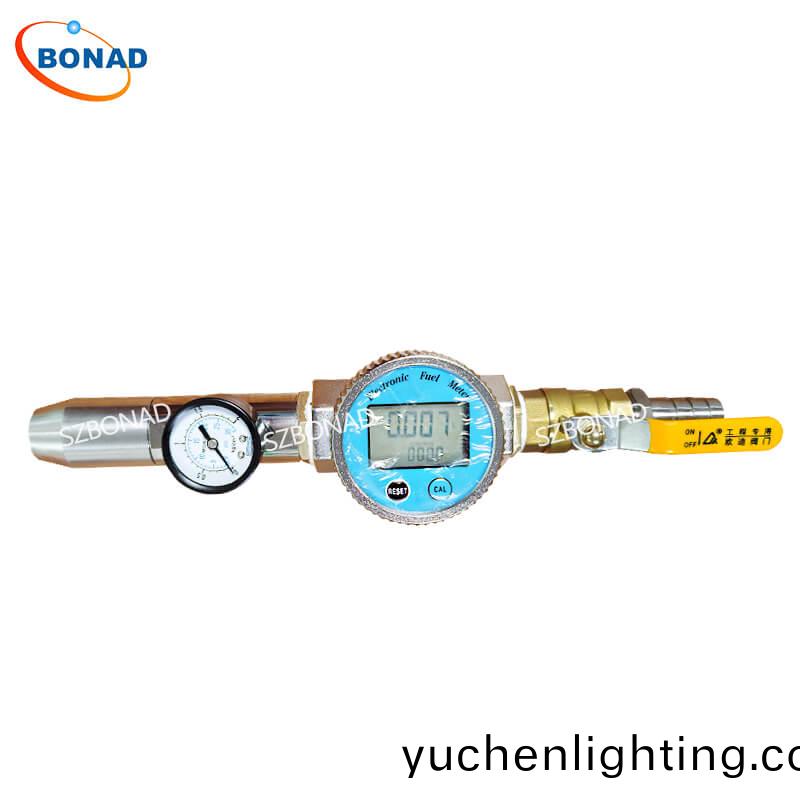 IPX5 and IPX6 water jet spray nozzle with digital flowmeter